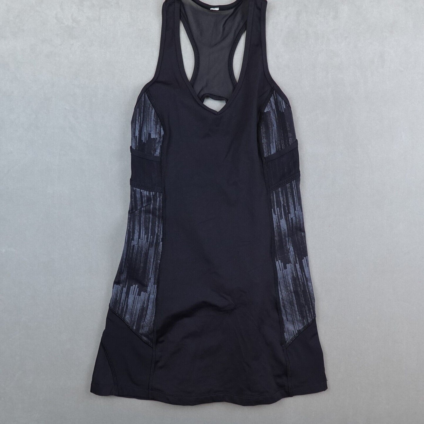 Lululemon Ace Tennis Dress Black Scratch Match Black Mesh Size 0