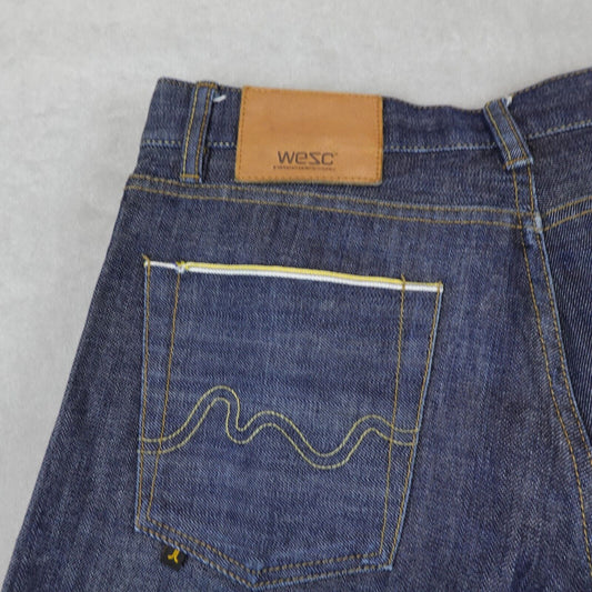 WESC Jeans Mens 31x31 Japanese Selvage Stretch Blue Denim Cotton Pants