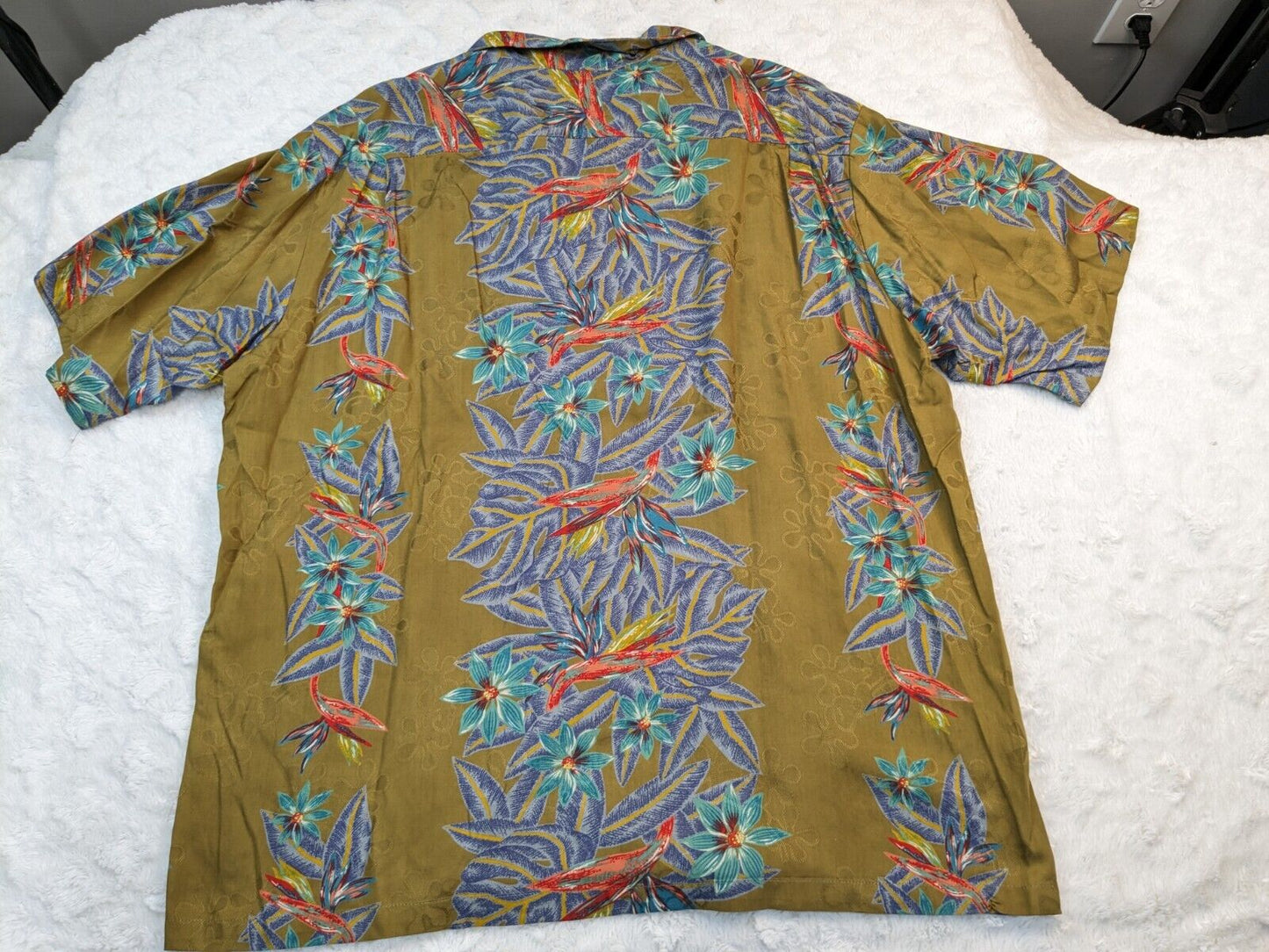 Reyn Spooner Hawaiian Shirt Men XL Vintage Starters Short Sleeve Floral EUC